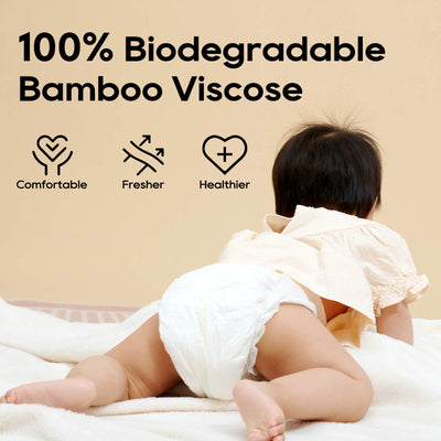 ECO BOOM Bamboo Baby Diapers in bamboo viscose - Close Up Photo