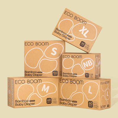 ECO BOOM Bamboo Baby Diapers in bamboo viscose - Life Style Photo