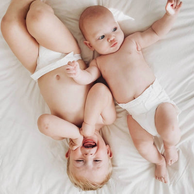 ECO BOOM Bamboo Baby Diapers in bamboo viscose - Model Close Up