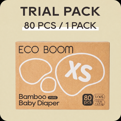 ECO BOOM Bamboo Baby Diapers in bamboo viscose - Size XS Trial Pack