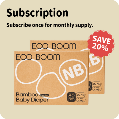 ECO BOOM Bamboo Baby Diapers Subscription in bamboo viscose - Size NB