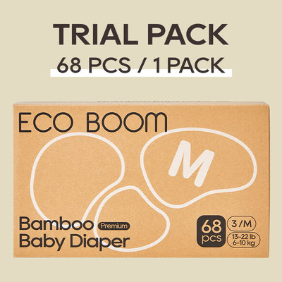 ECO BOOM Bamboo Baby Diapers in bamboo viscose - Trial Pack M