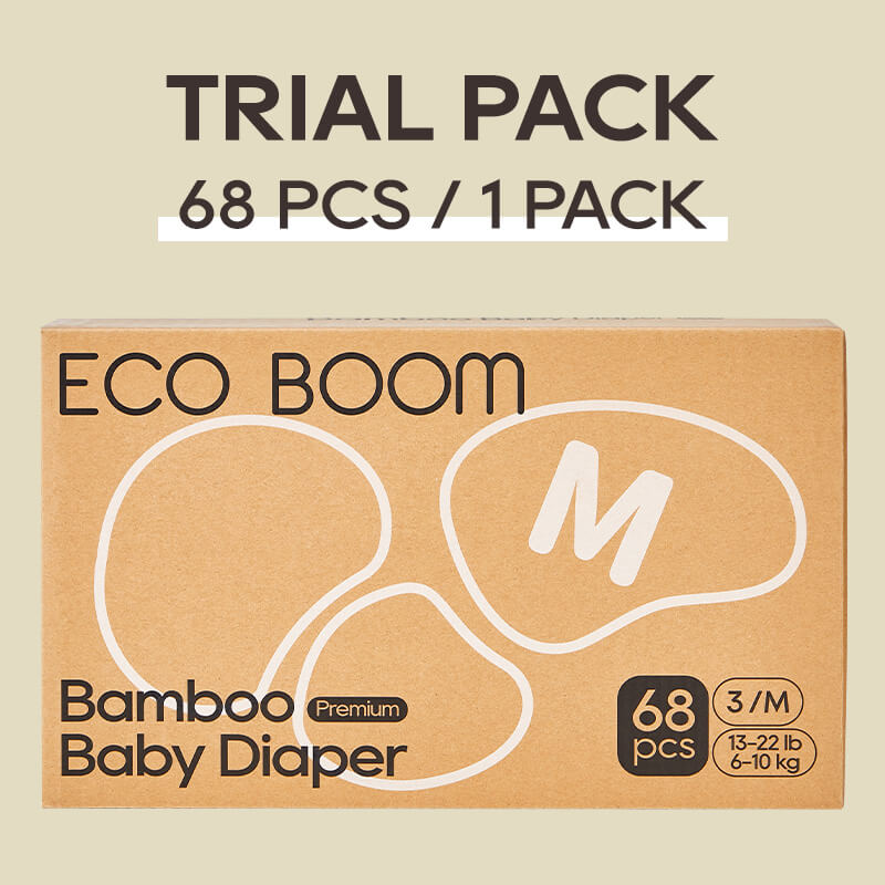 ECO BOOM Bamboo Baby Diapers in bamboo viscose - Trial Pack M