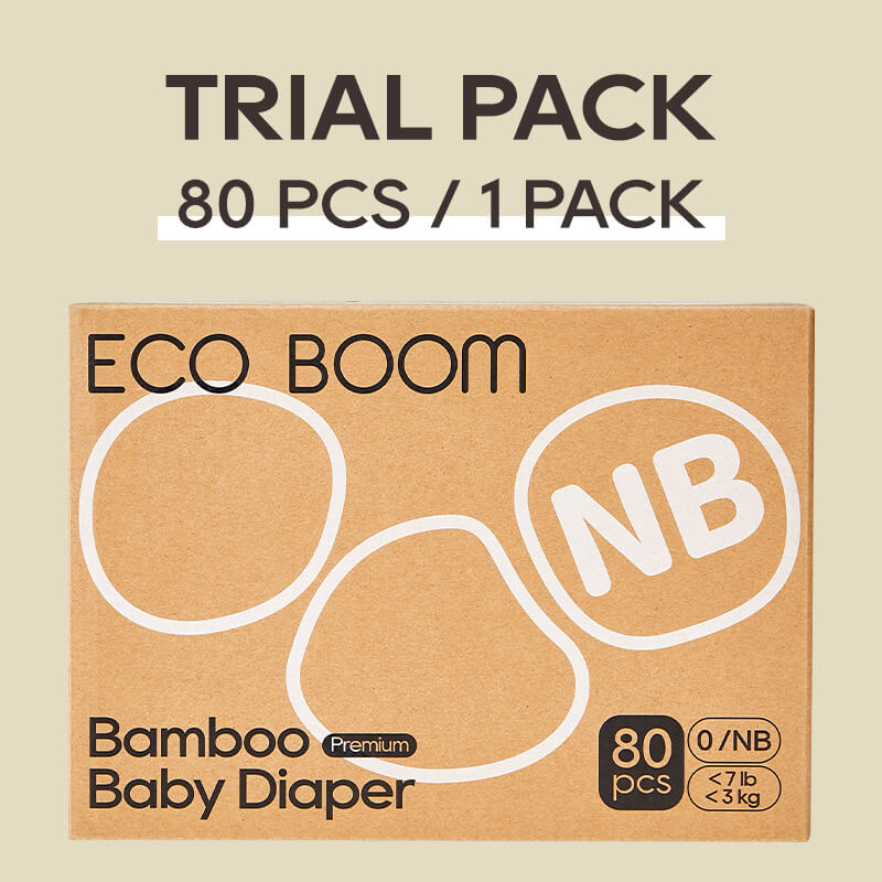 ECO BOOM Bamboo Baby Diapers in bamboo viscose - Trial Pack NB