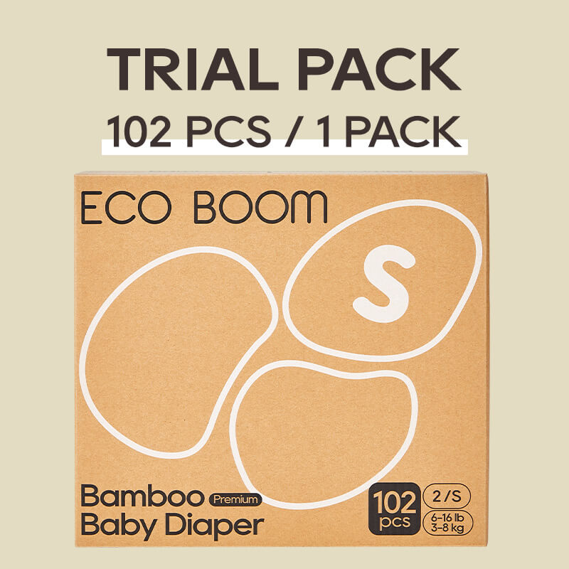 ECO BOOM Bamboo Baby Diapers in bamboo viscose - Trial Pack S