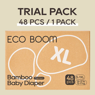 ECO BOOM Bamboo Baby Diapers in bamboo viscose - Trial Pack XL