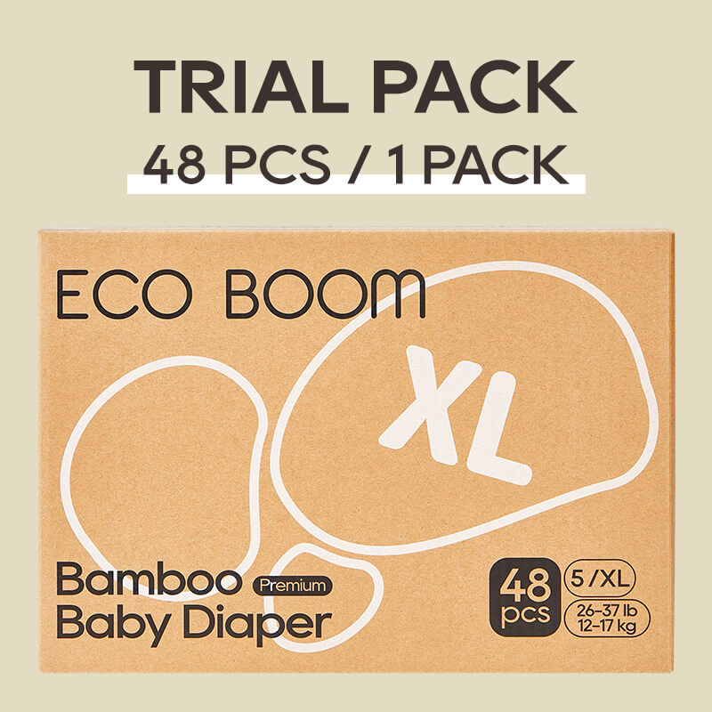 ECO BOOM Bamboo Baby Diapers in bamboo viscose - Trial Pack XL