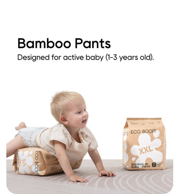 ECO BOOM Bamboo Baby Pants in bamboo viscose - Close up Photo