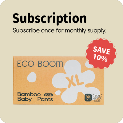 ECO BOOM Bamboo Baby Pants in bamboo viscose - Size XL Subscription