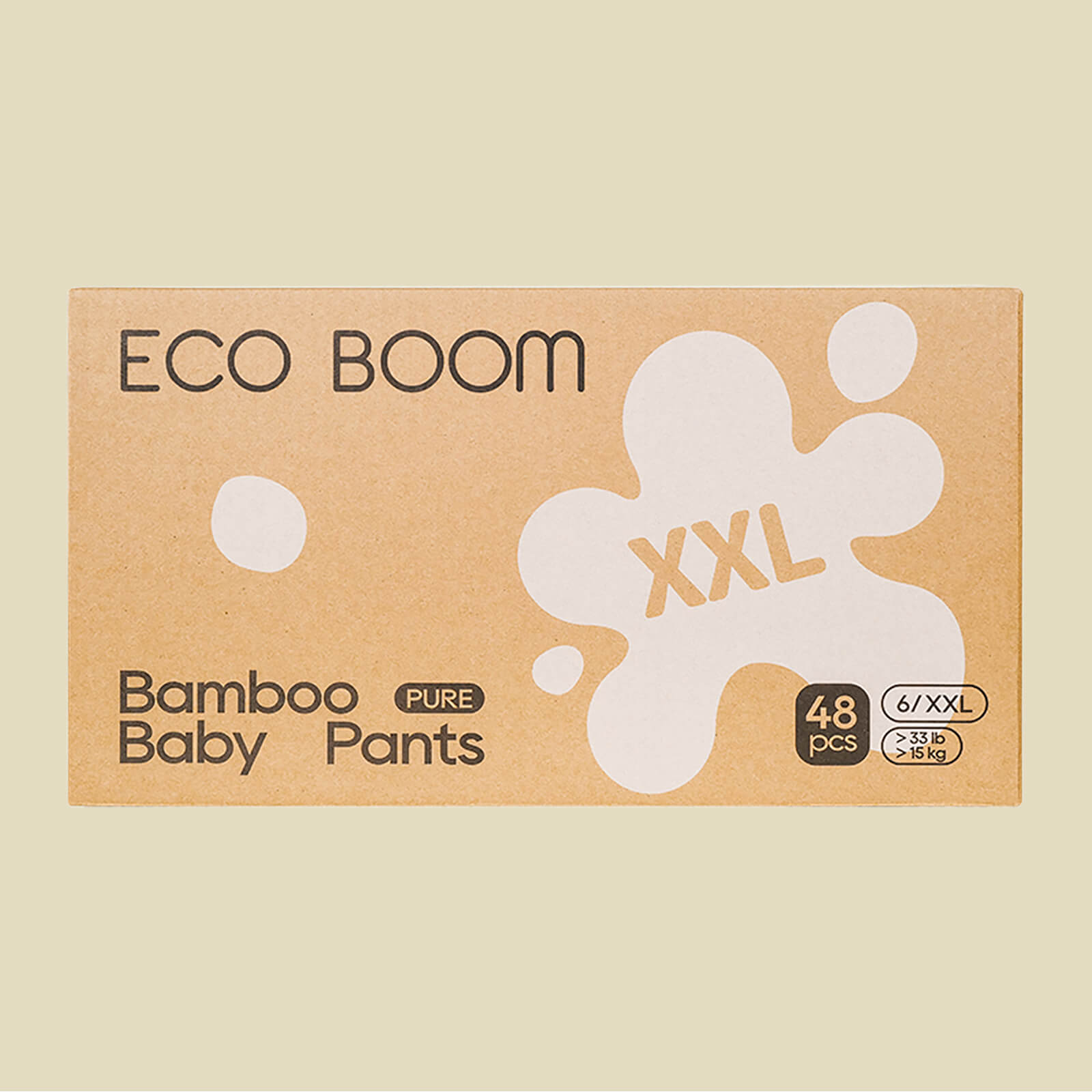 ECO BOOM Bamboo Baby Pants in bamboo viscose - Size XXL Subscription Front View