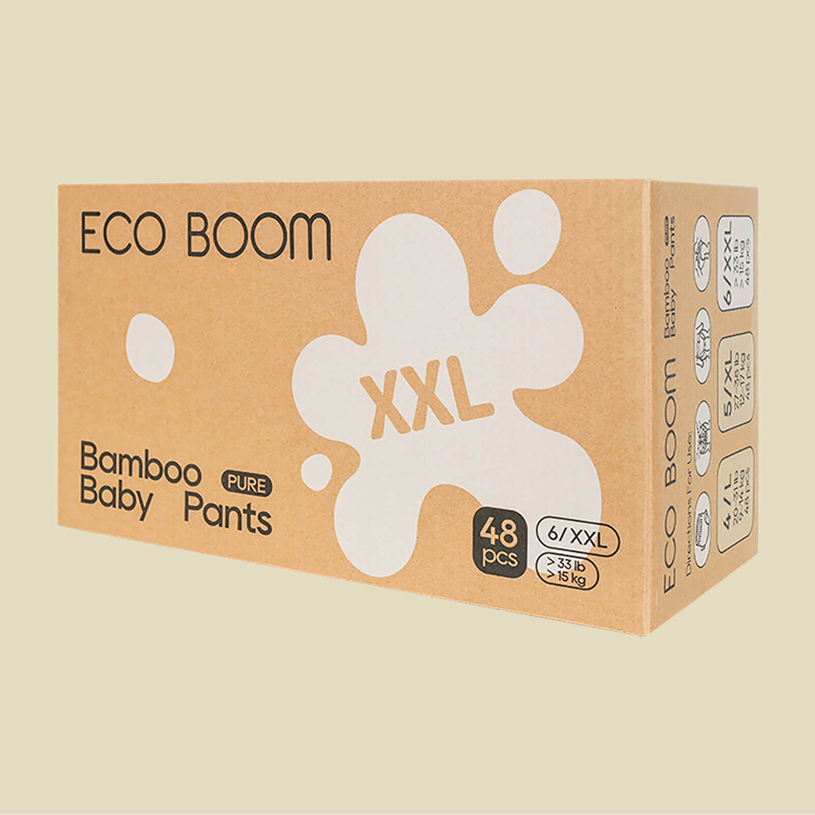 ECO BOOM Bamboo Baby Pants in bamboo viscose - Size XXL Subscription Side Angel