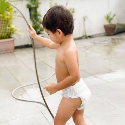 ECO BOOM Bamboo Baby Pants Subscription in bamboo viscose - Street Style Photo