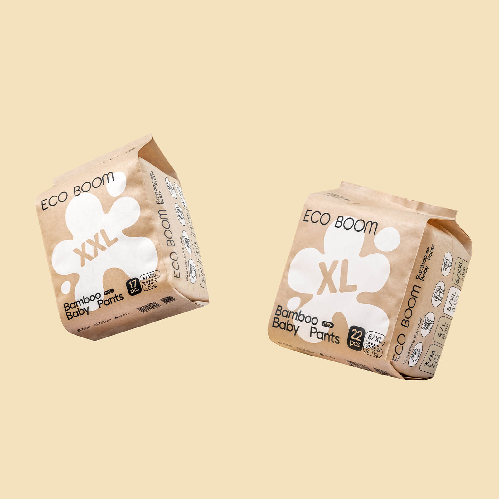 ECO BOOM Bamboo Baby Pants in bamboo viscose - Side Angle