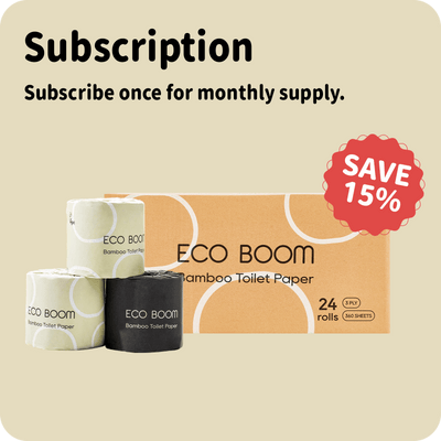 ECO BOOM Bamboo Toilet Paper in Tree-Free - 24 rolls Subscription