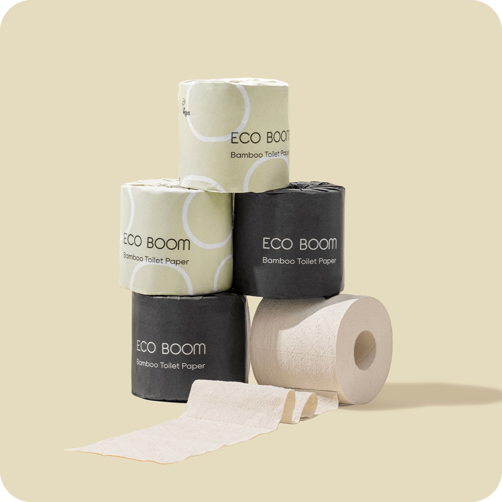 ECO BOOM Bamboo Toilet Paper in Tree-Free - Front View