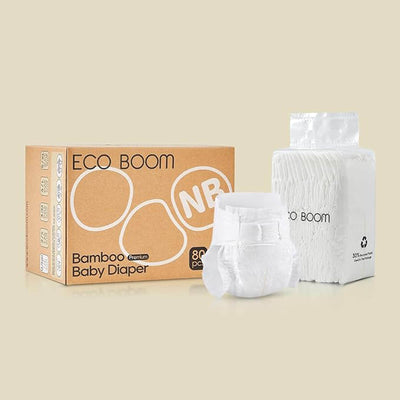 ECO BOOM Bamboo Baby Diapers Subscription in bamboo viscose - Front View Indoors